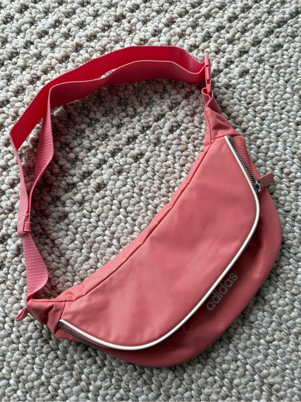 adidas Coral Pink Trefoil Waist Pack - Picture 2 of 7
